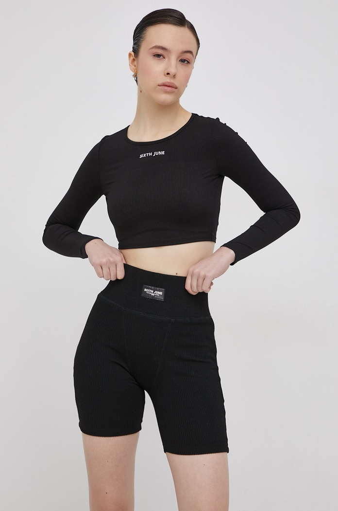 Sixth June Longsleeve imprimeu negru 33220