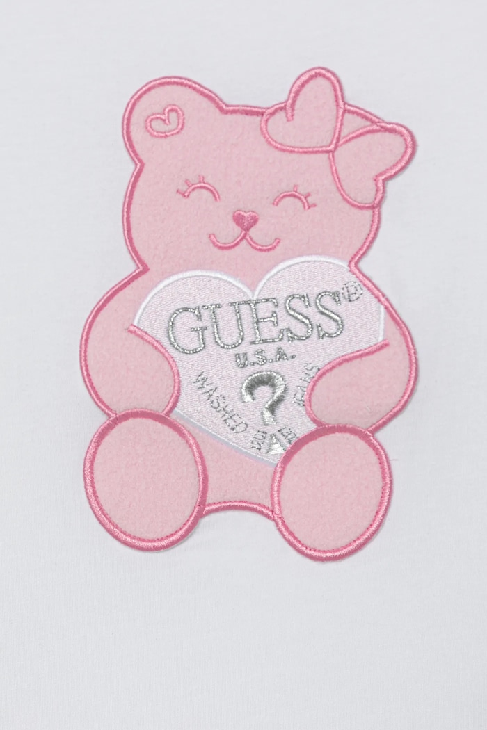 DÍVKA Dětské tričko s dlouhým rukávem Guess K1YI22.K6YW1 bílá