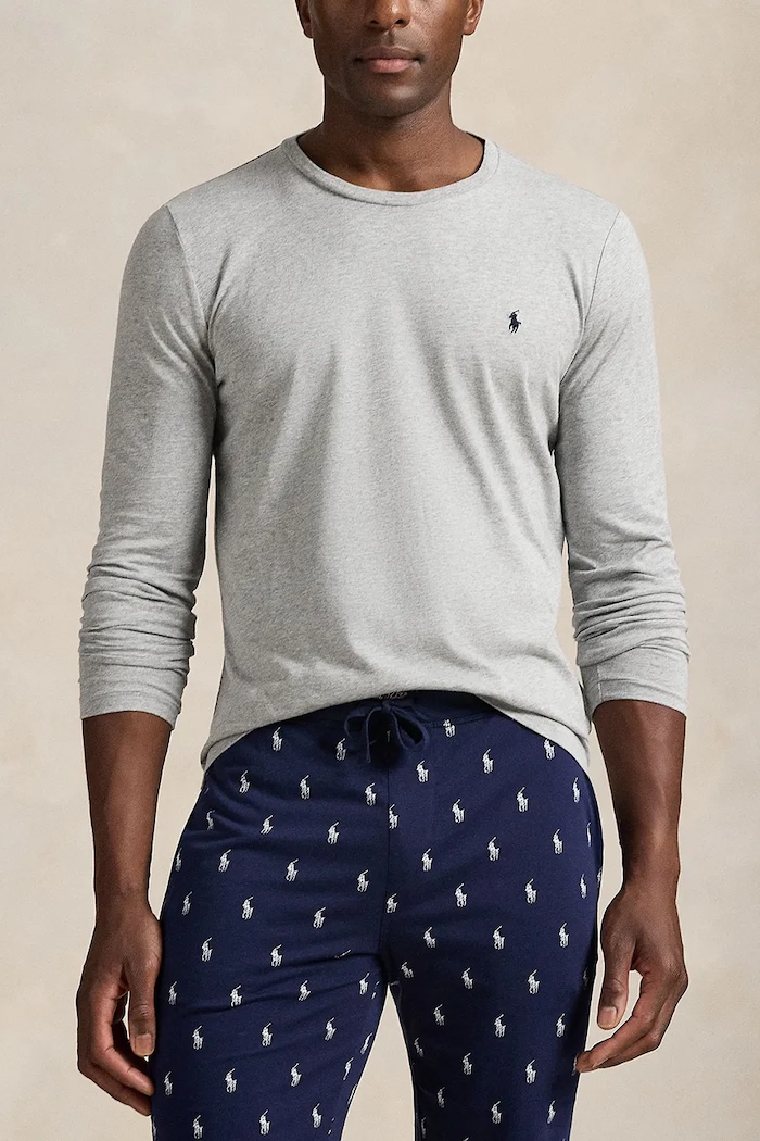 Блуза с дълги ръкави Polo Ralph Lauren стандартна сив 714844759003