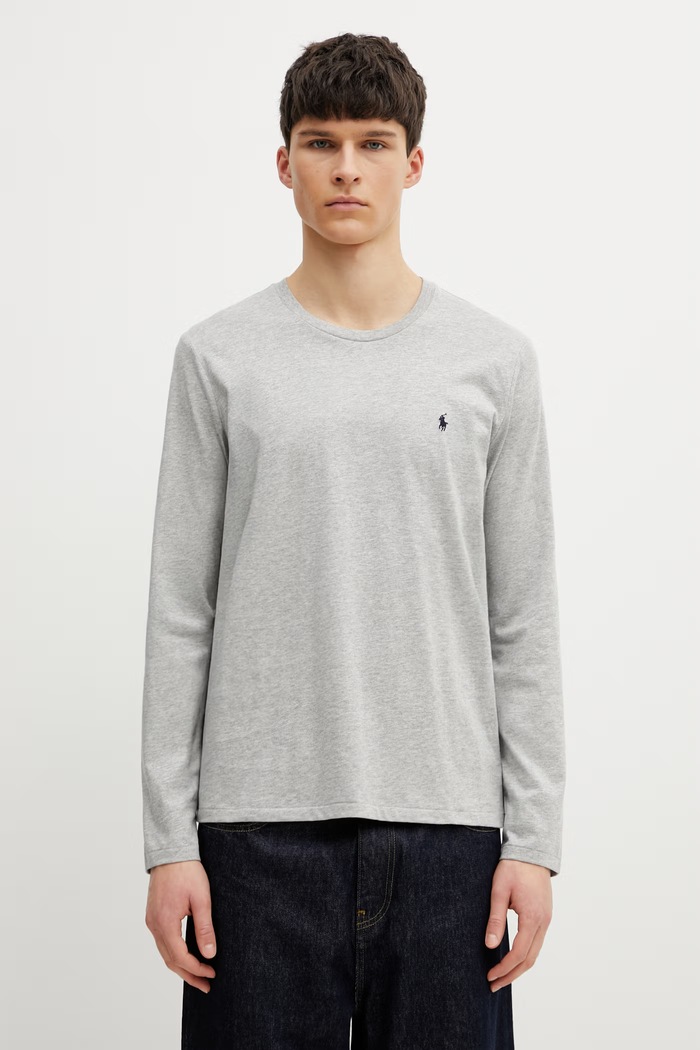 Polo Ralph Lauren longsleeve shirt cotton gray 714844759003