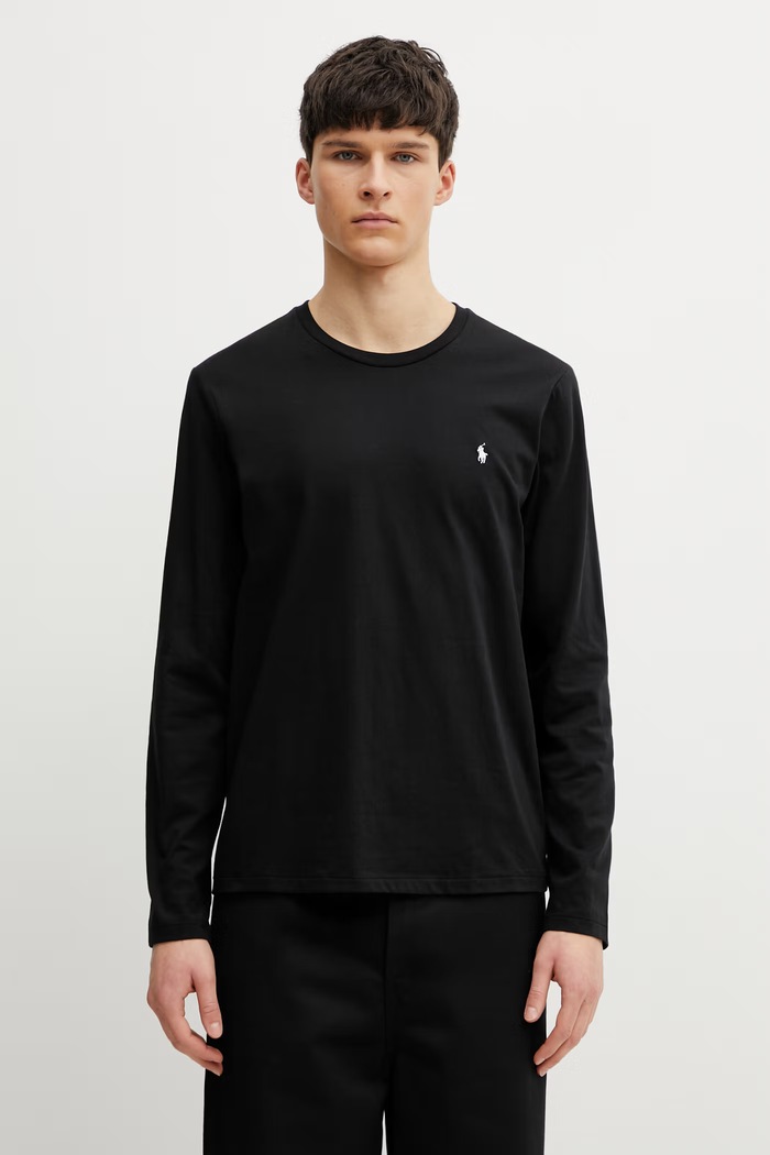 Longsleeve Polo Ralph Lauren κανονικό μαύρο 714844759001