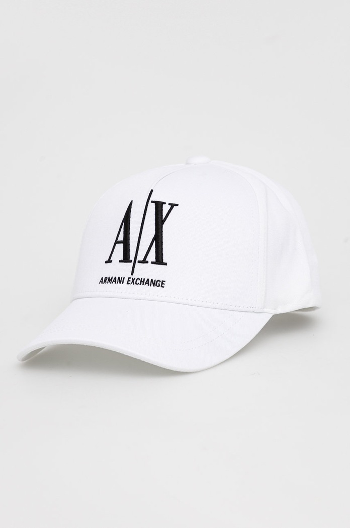 Шапка Armani Exchange памук бял 944170.1A170.NOS