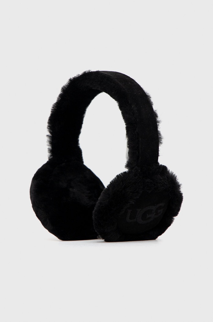 Vlněné náušníky UGG vlna černá 20955.