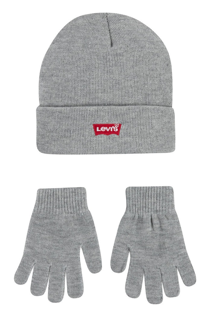 Παιδικός σκούφος και γάντια Levi's άλλο γκρί 9A8405.CO.K