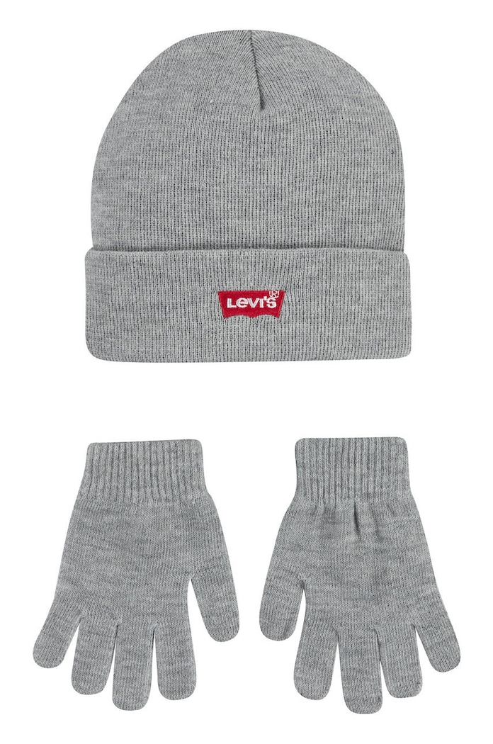 Παιδικός σκούφος και γάντια Levi's άλλο γκρί 9A8405.CO.K