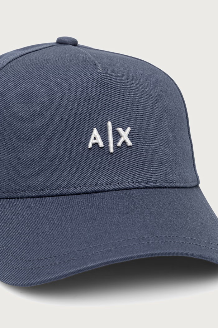 Armani Exchange Czapka z daszkiem męska bawełniana 954112.CC571 niebieski SS26