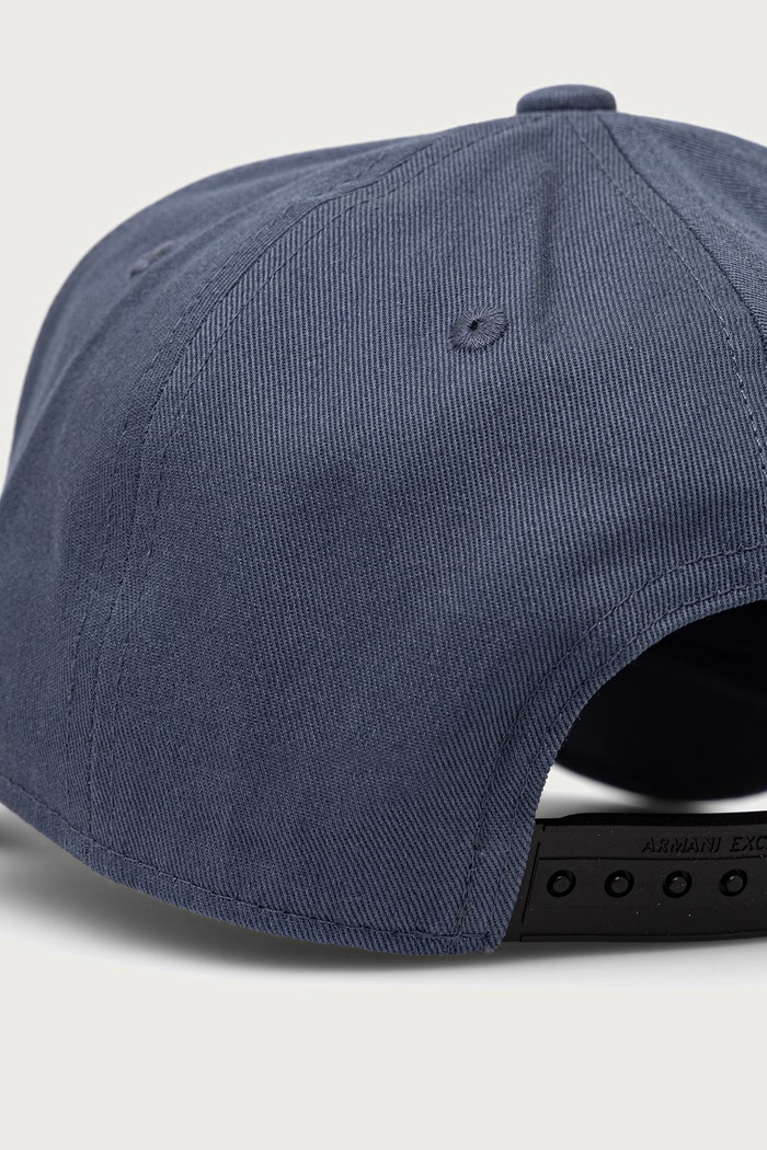 Akcesoria Armani Exchange Czapka z daszkiem męska bawełniana 954112.CC571 niebieski