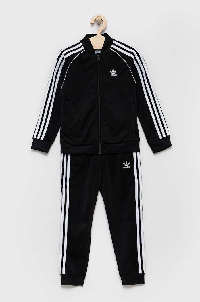 Dječja trenirka adidas Originals bez uzorka crna H25260