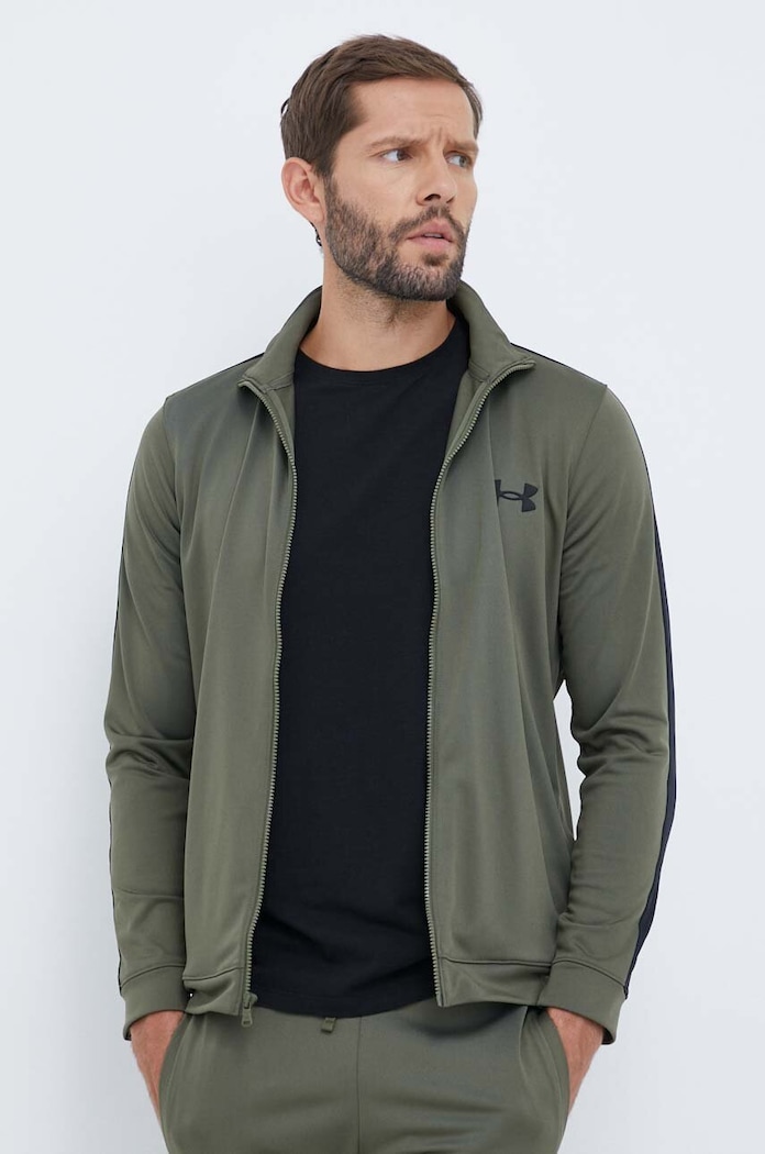 Under Armour komplet dresowy męski Knit Track Suit 1357139 zielony SS26
