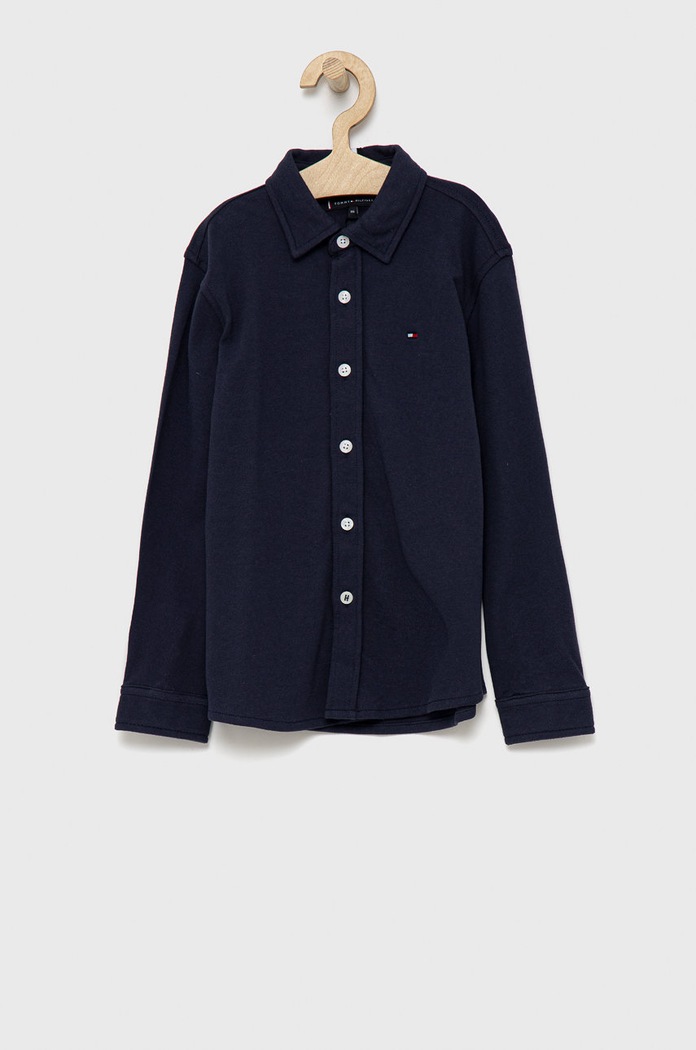Tommy Hilfiger Koszula dziecięca z elastanem granatowy KB0KB06934.4890