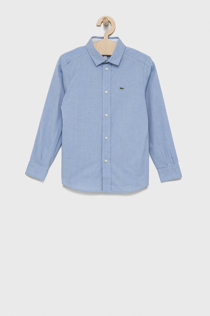 Lacoste Koszula bawełniana dziecięca CJ8077 bawełna niebieski CJ8077