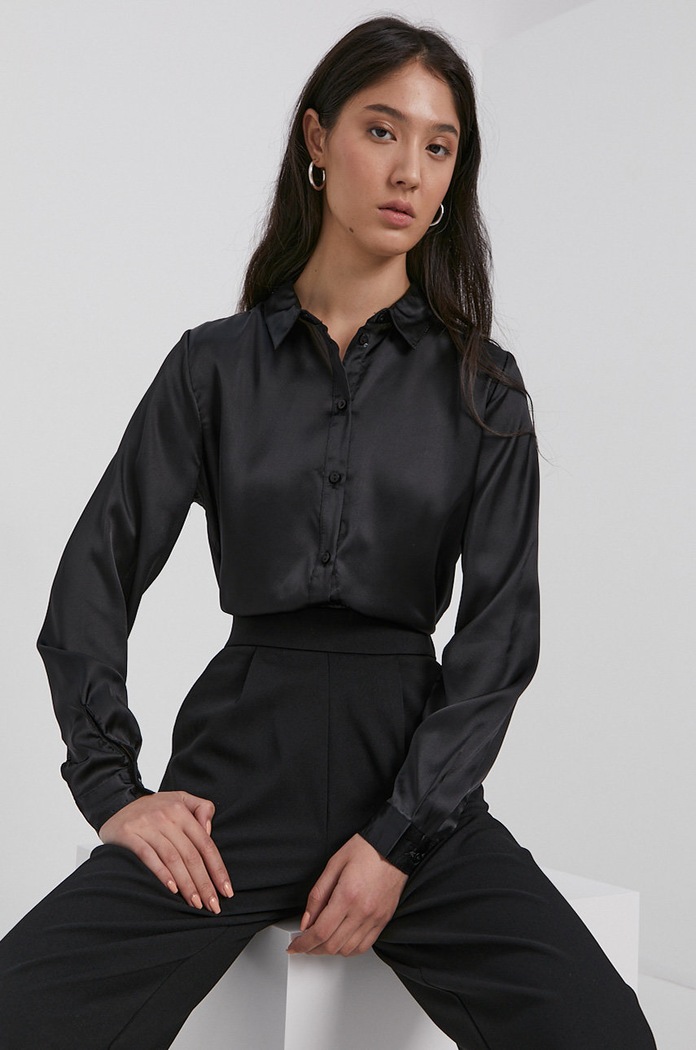 JDY Jacqueline de Yong koszula czarny 15203504