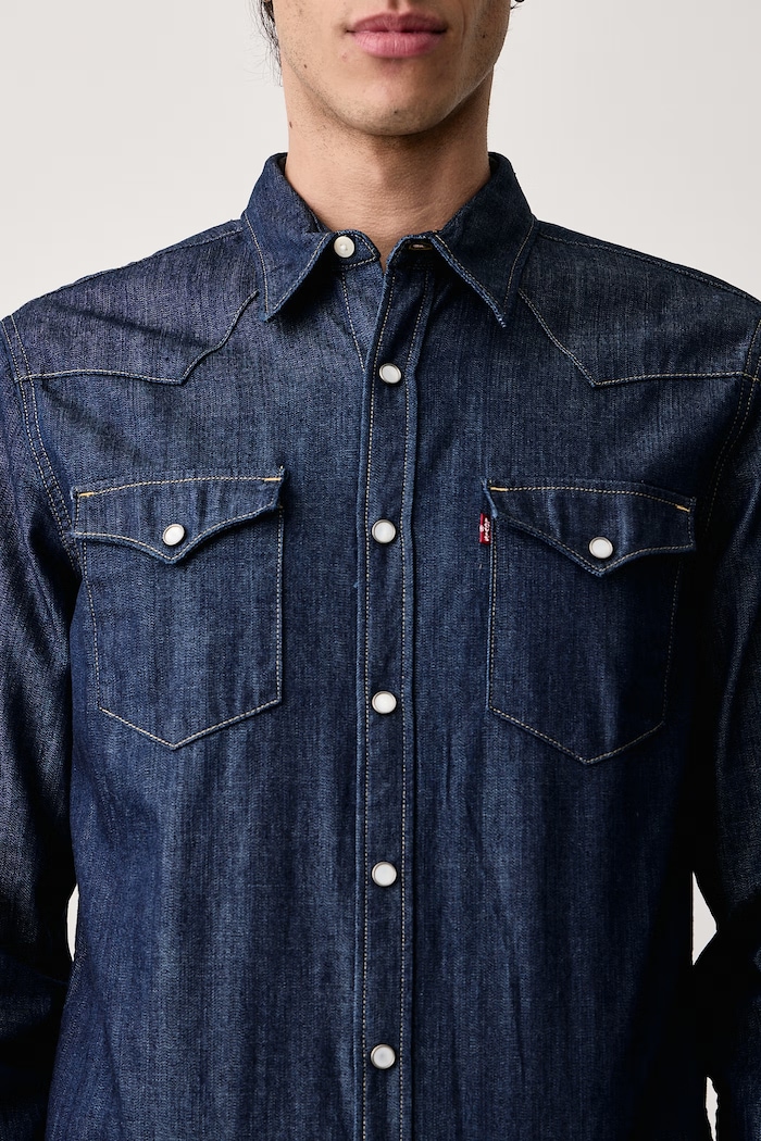 Levi's Πουκάμισο ανδρικό ντένιμ 85744.0000 σκούρο μπλε AA00