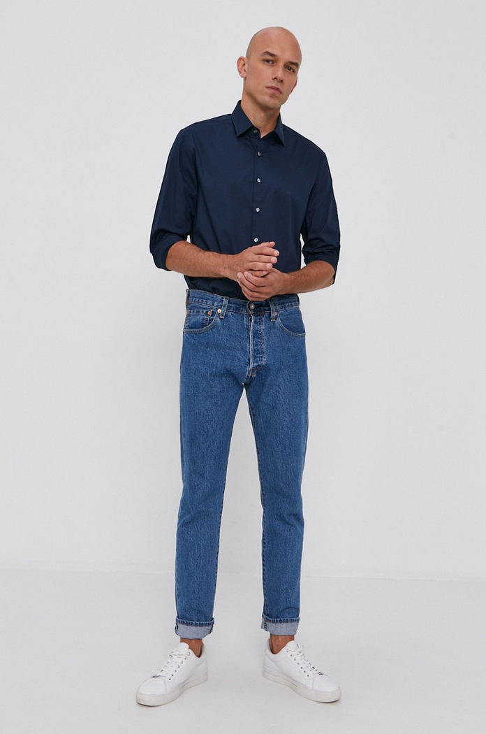 Odzież Calvin Klein Koszula K10K108229.4890 granatowy