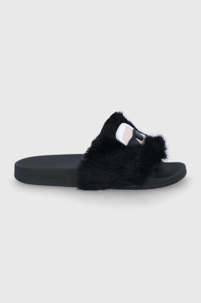 Karl Lagerfeld papucs fekete KL80911.WF0
