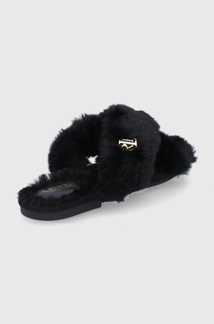 Obuwie Lauren Ralph Lauren Kapcie Sydni 802851160002.001 czarny
