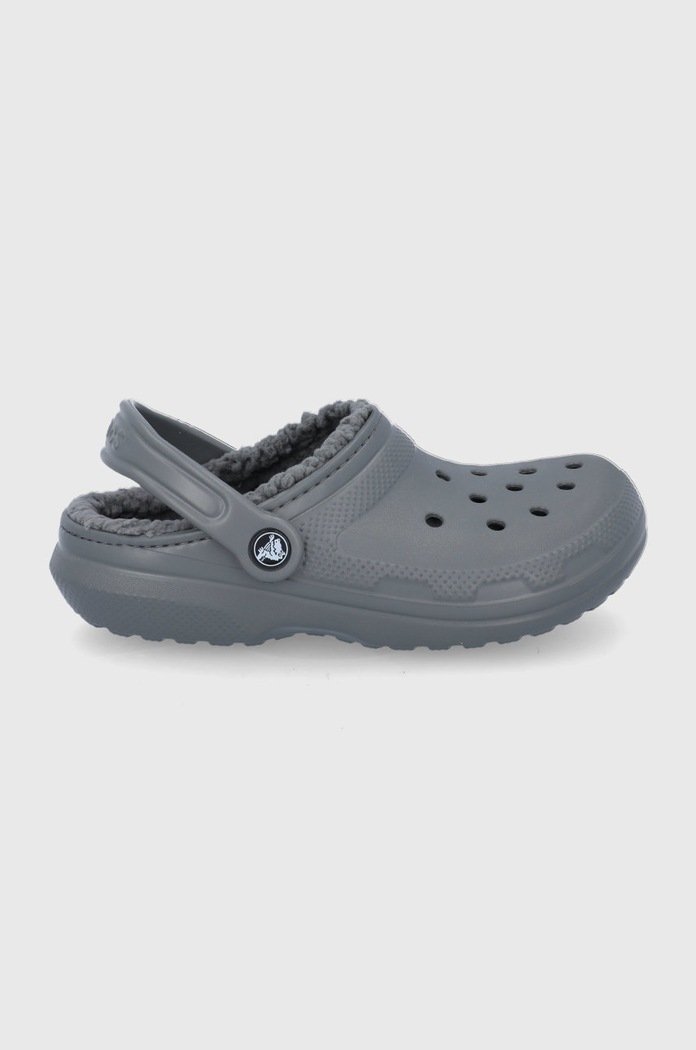 Pantofle Crocs CLASSIC LINED CLOG šedá ASSIC.LINED.CLOG.203591