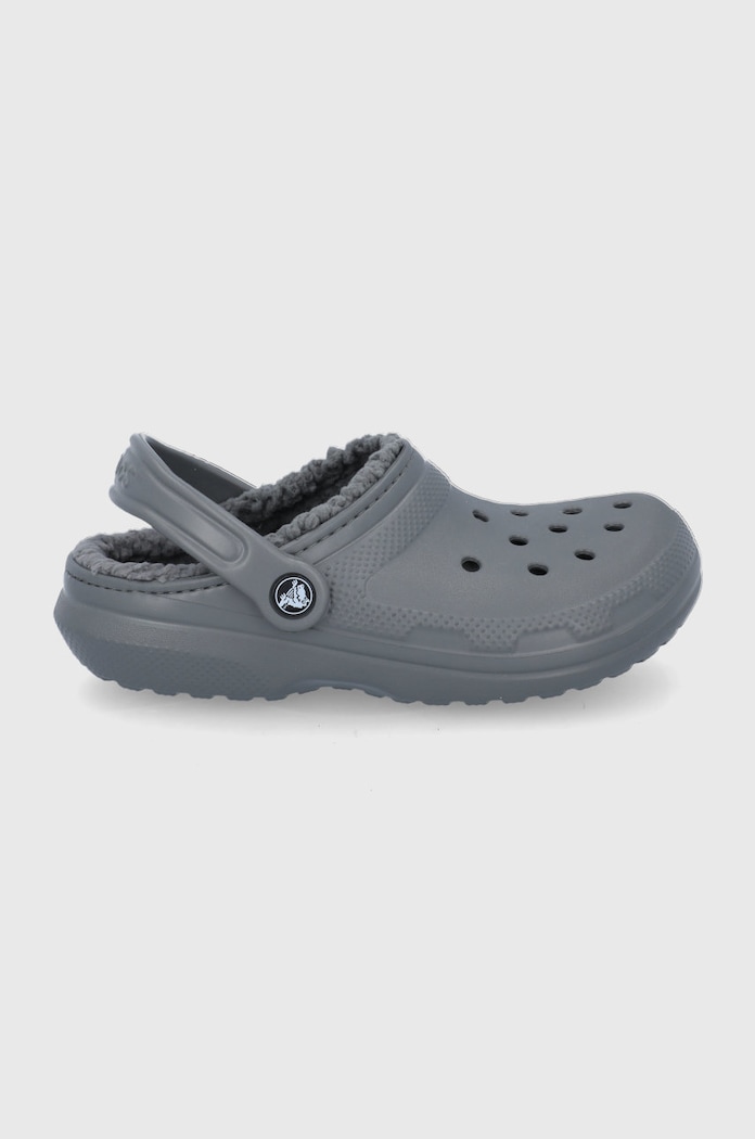 Pantofle Crocs CLASSIC LINED CLOG šedá ASSIC.LINED.CLOG.203591