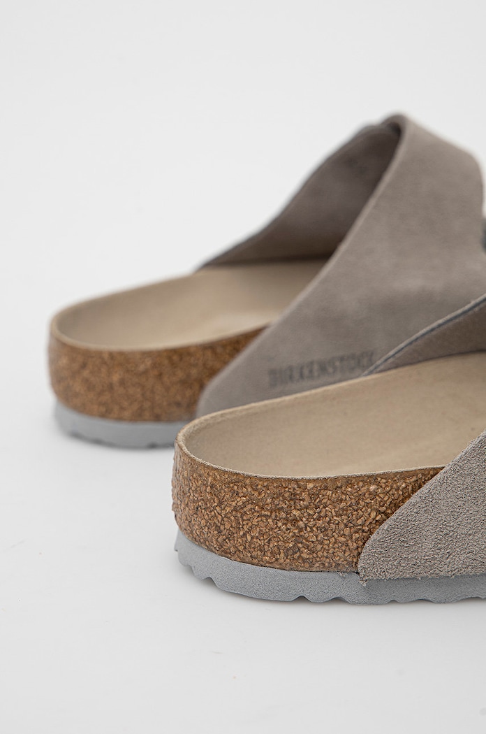 Obuwie Birkenstock Klapki zamszowe Arizona 1020507.Stone.Coin szary