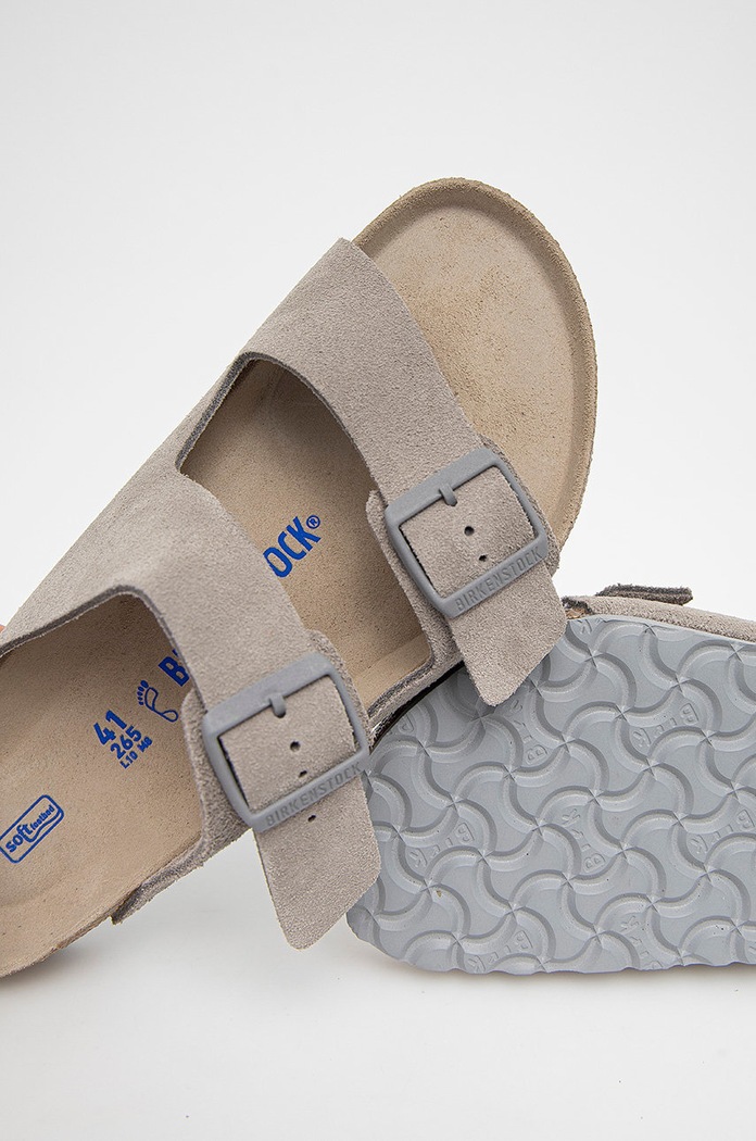 Birkenstock Klapki zamszowe Arizona 1020507.Stone.Coin szary