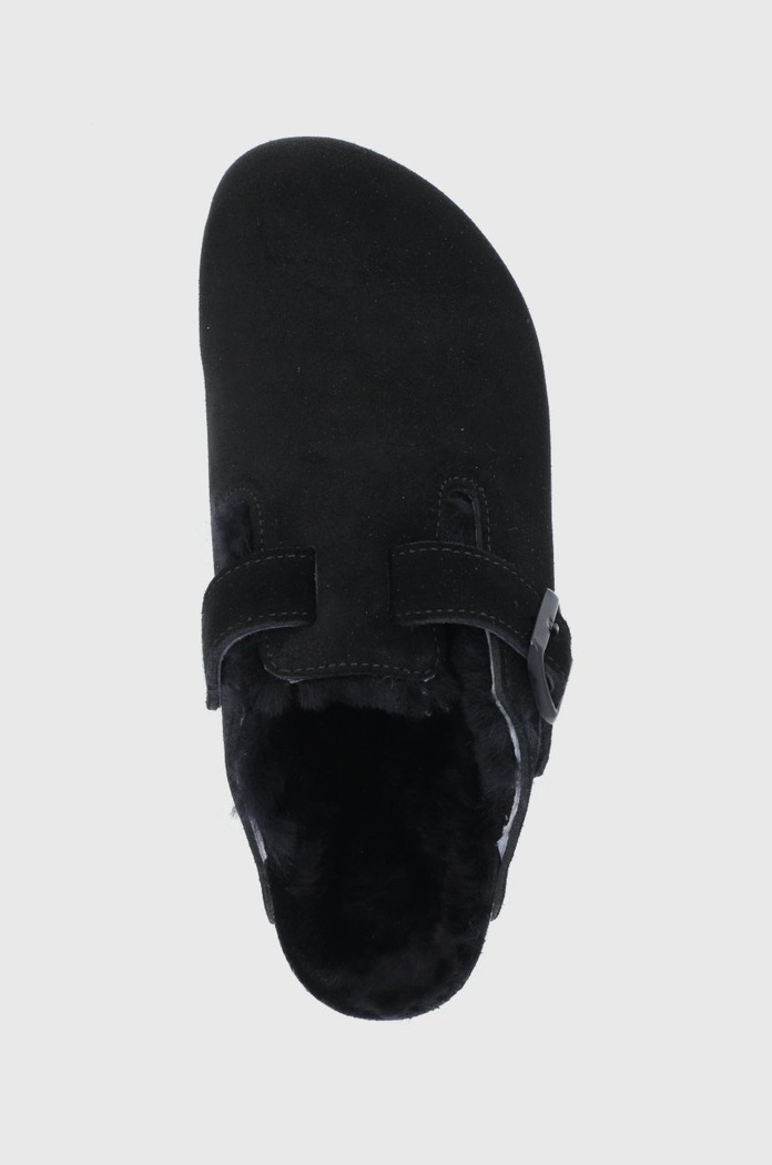 Semišové papuče Birkenstock Boston černá 259883.BLACK