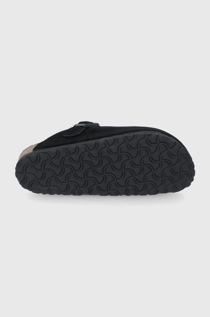 Semišové papuče Birkenstock Boston 259883.BLACK černá