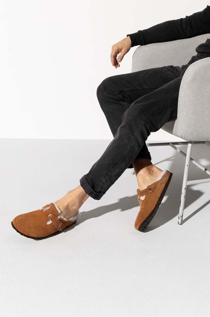 Birkenstock Kapcie zamszowe 1001140.Sheepskin.Mink