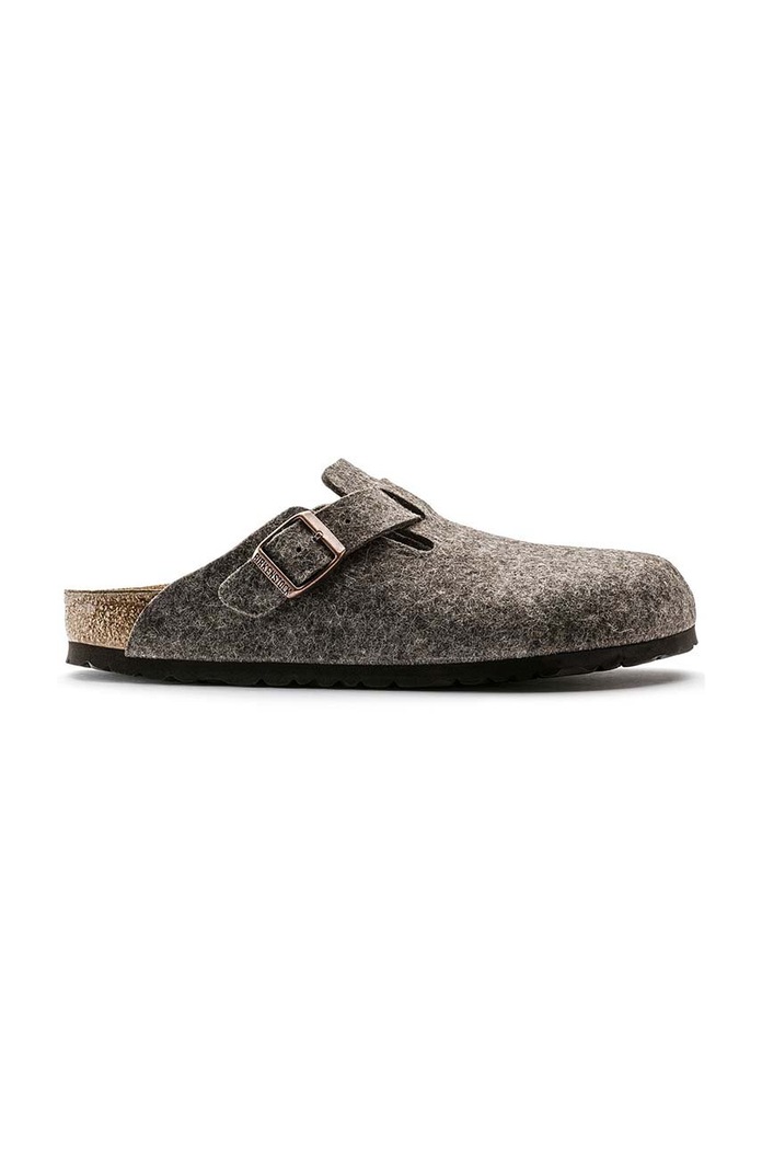 Παντόφλες Birkenstock Boston loungewear γκρί 160581.CACAO