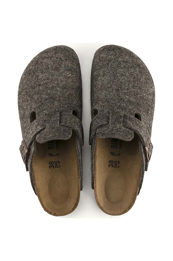 Παντόφλες Birkenstock Boston γκρί 160581.CACAO