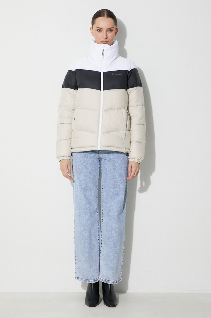 Columbia kurtka Puffect Color Block Jkt 1955101 beżowy AW23