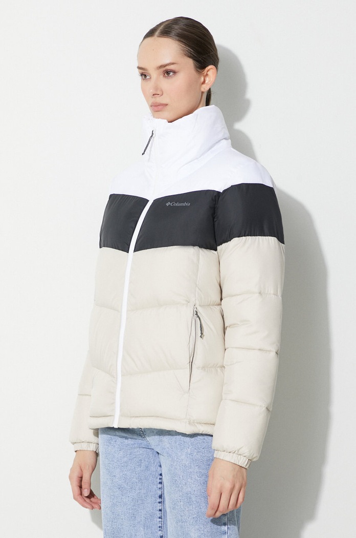 Columbia kurtka Puffect Color Block Jkt beżowy 1955101