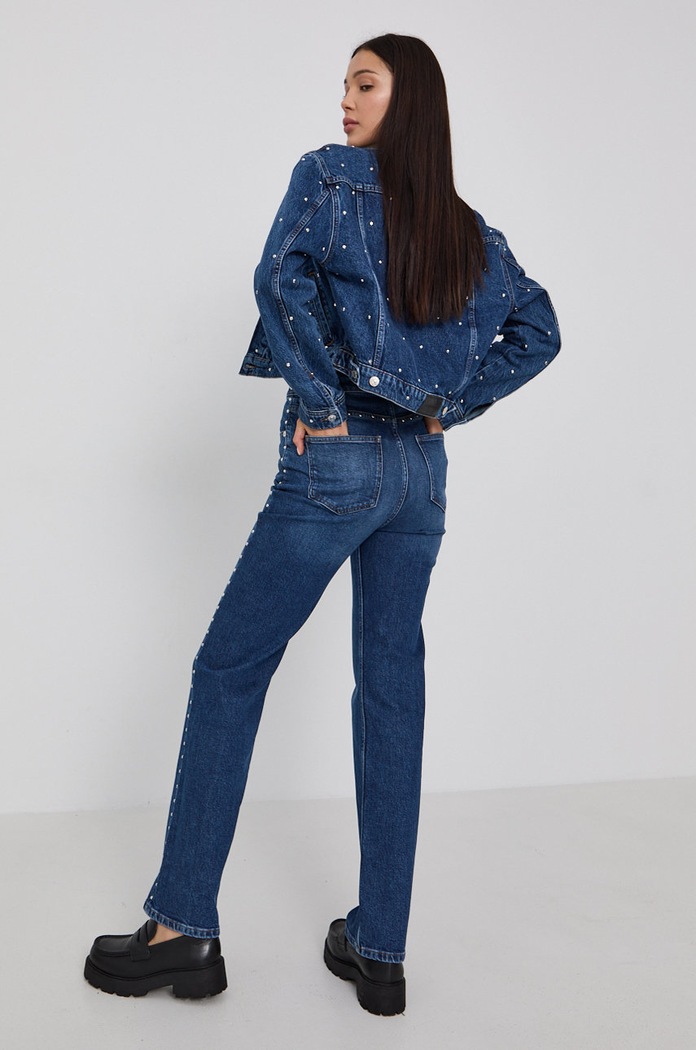 The Kooples Kurtka jeansowa niebieski FBLO23000J