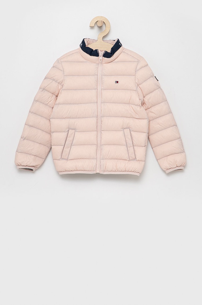Παιδικό μπουφάν με πούπουλα Tommy Hilfiger άλλο ροζ KS0KS00169.4890