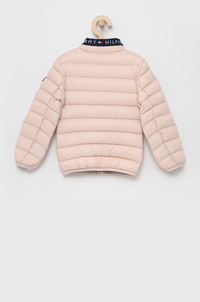 Παιδικό μπουφάν με πούπουλα Tommy Hilfiger KS0KS00169.4890 ροζ AW21