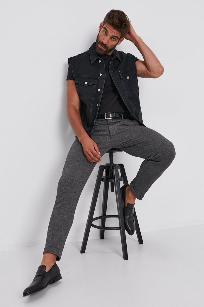 Calvin Klein Jeans Bezrękawnik jeansowy J30J319120.4890 J30J319120.4890 czarny AW21
