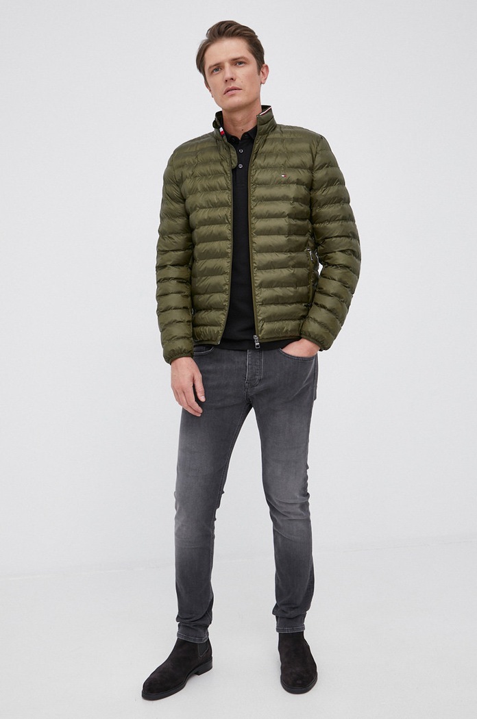 Tommy Hilfiger kurtka bez kaptura zielony MW0MW18763.4890