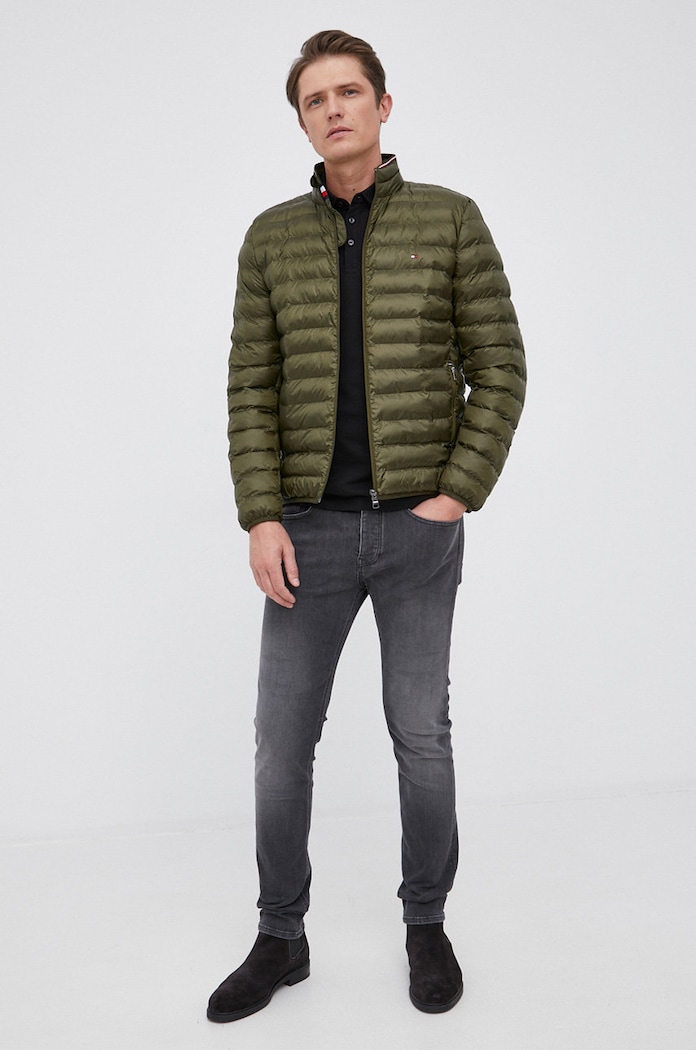 Tommy Hilfiger kurtka bez kaptura zielony MW0MW18763.4890