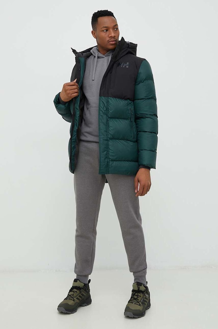 Sportovní bunda Helly Hansen ACTIVE PUFFY LONG JACKET 53522 zelená AW25