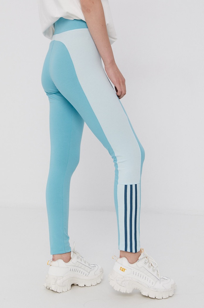 Oblečenie Legíny adidas GS6326 GS6326 tyrkysová