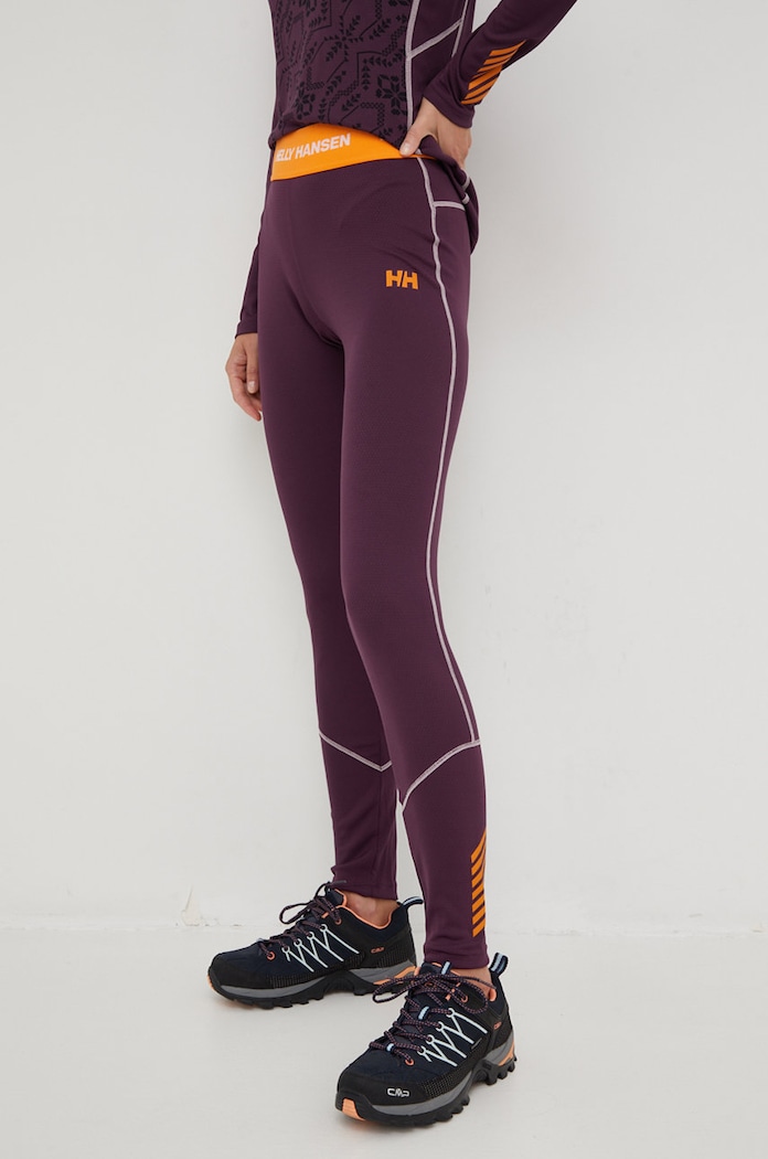 Legíny Helly Hansen s elastanom fialová 49394