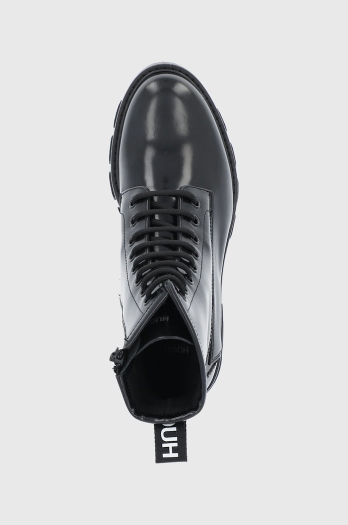 HUGO Botki skórzane Axel Bootie-A 50461864.001 czarny 50461864.001