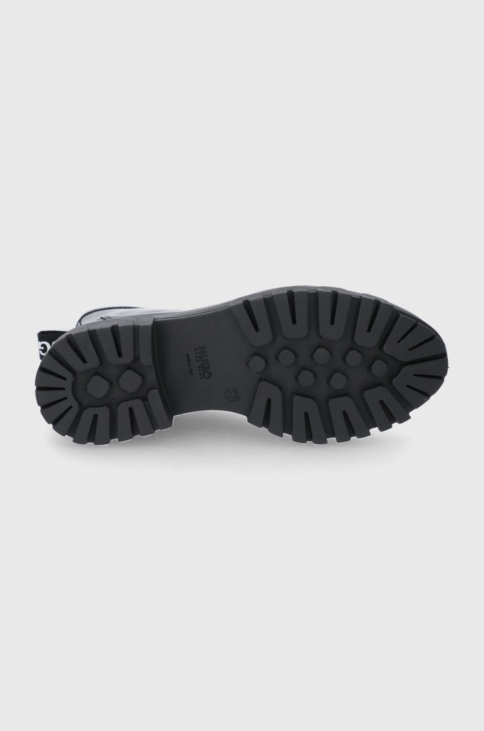 HUGO Botki skórzane Axel Bootie-A 50461864.001 50461864.001 czarny