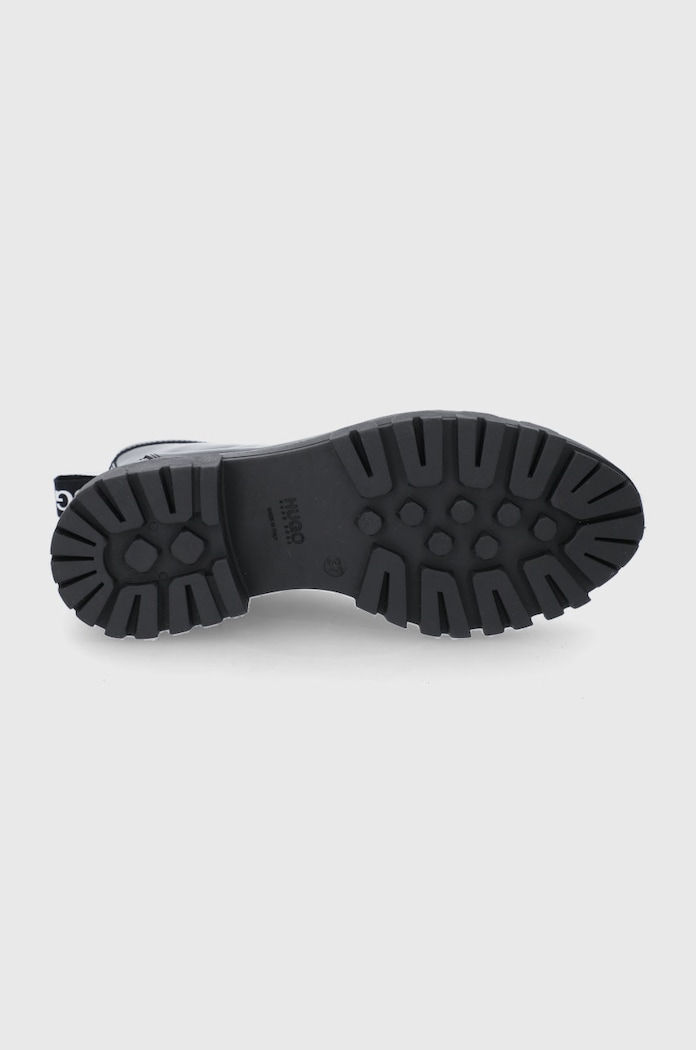 HUGO Botki skórzane Axel Bootie-A 50461864.001 50461864.001 czarny