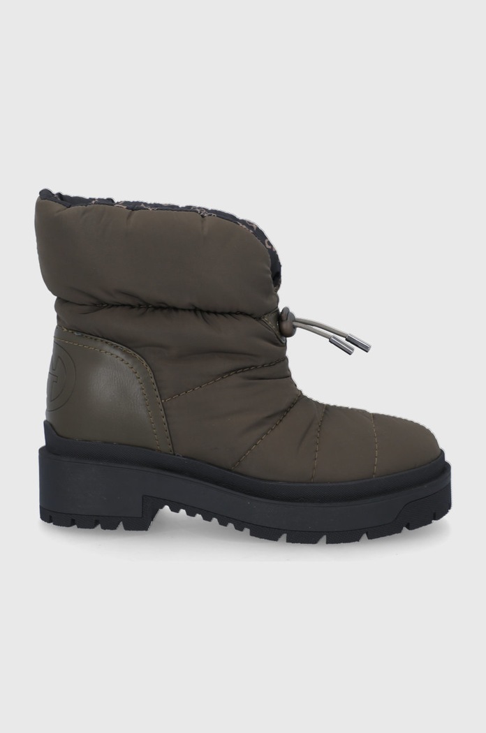 Čizme za snijeg Guess imitacija zrnate kože zelena FL8LED.ELE10.OLIVE