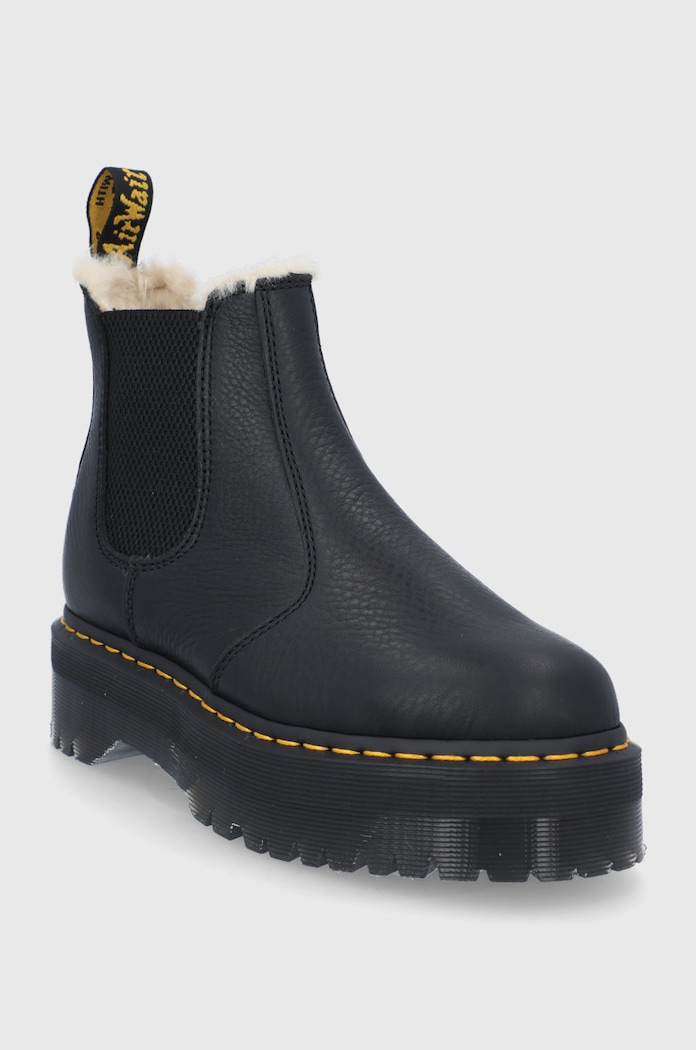 Kožené topánky Chelsea Dr. Martens Quad FL 2976 DM25635001 čierna AW22