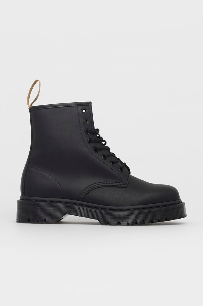 Μποτάκια εργασίας Dr. Martens Vegan 146 Bex Mono NHL Pittsburgh Penguins Vegan 1460 Bex Mono φλατ μαύρο DM27032001