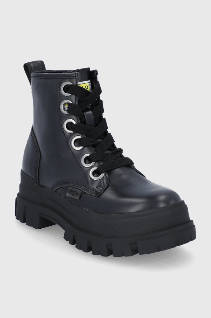Μποτάκια εργασίας Buffalo ASPHA LACE UP HI 1622049 μαύρο AW21