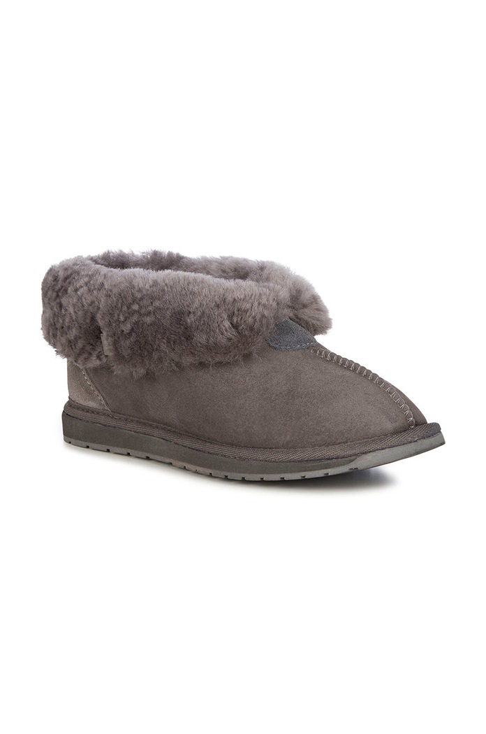 Semišové papuče Emu Australia Platinum Albany WP1053.Charcoal sivá AW21