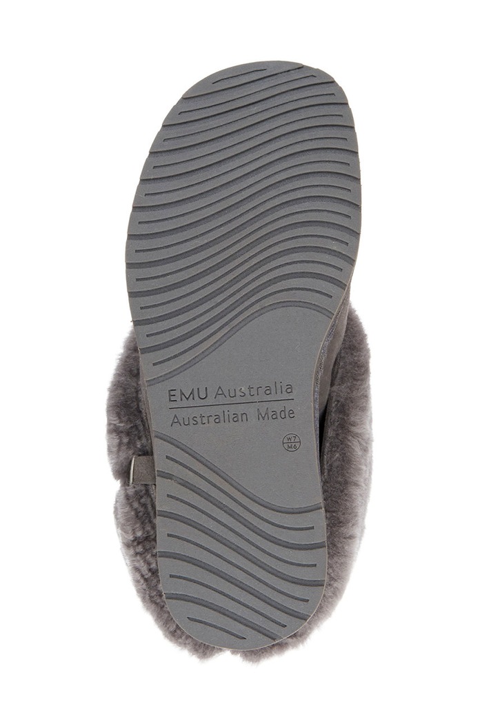 Semišové papuče Emu Australia Platinum Albany WP1053.Charcoal sivá