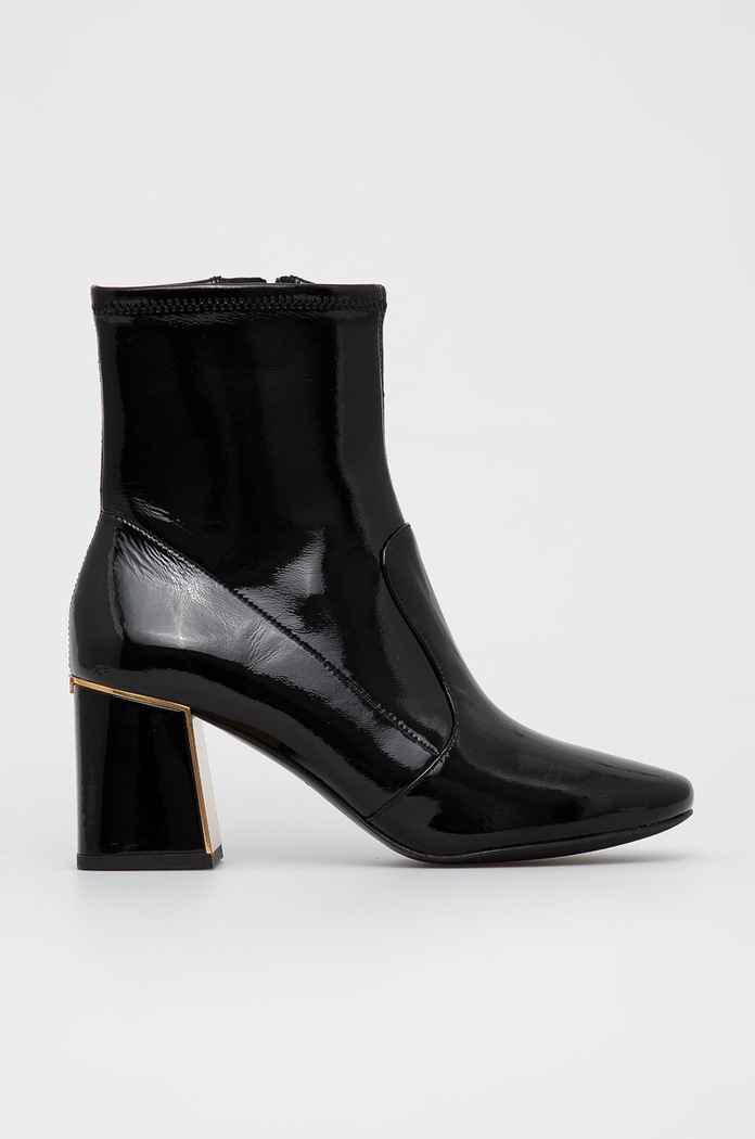Δερμάτινες μπότες Tory Burch χωρίς μόνωση μαύρο 79506.006